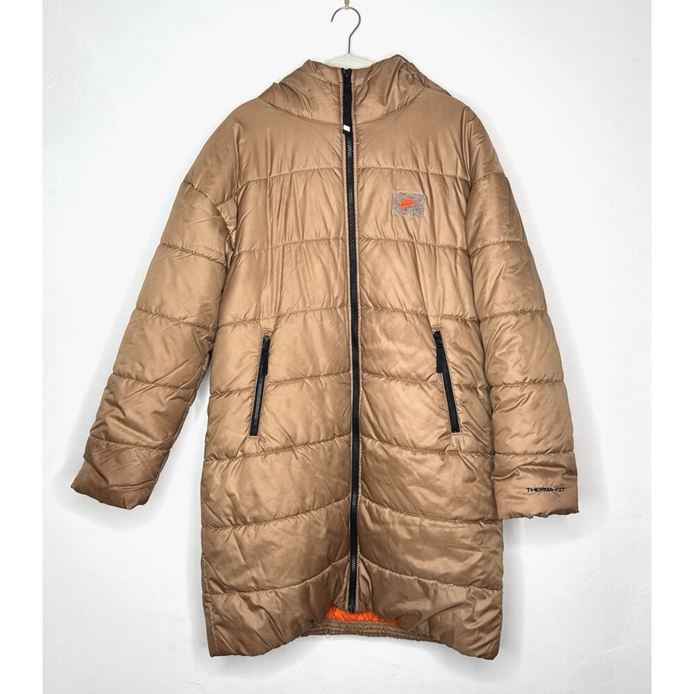 Nike Sportswear Therma-FIT Womens S Repel Hooded Parka Brown Jacket DX5684-258